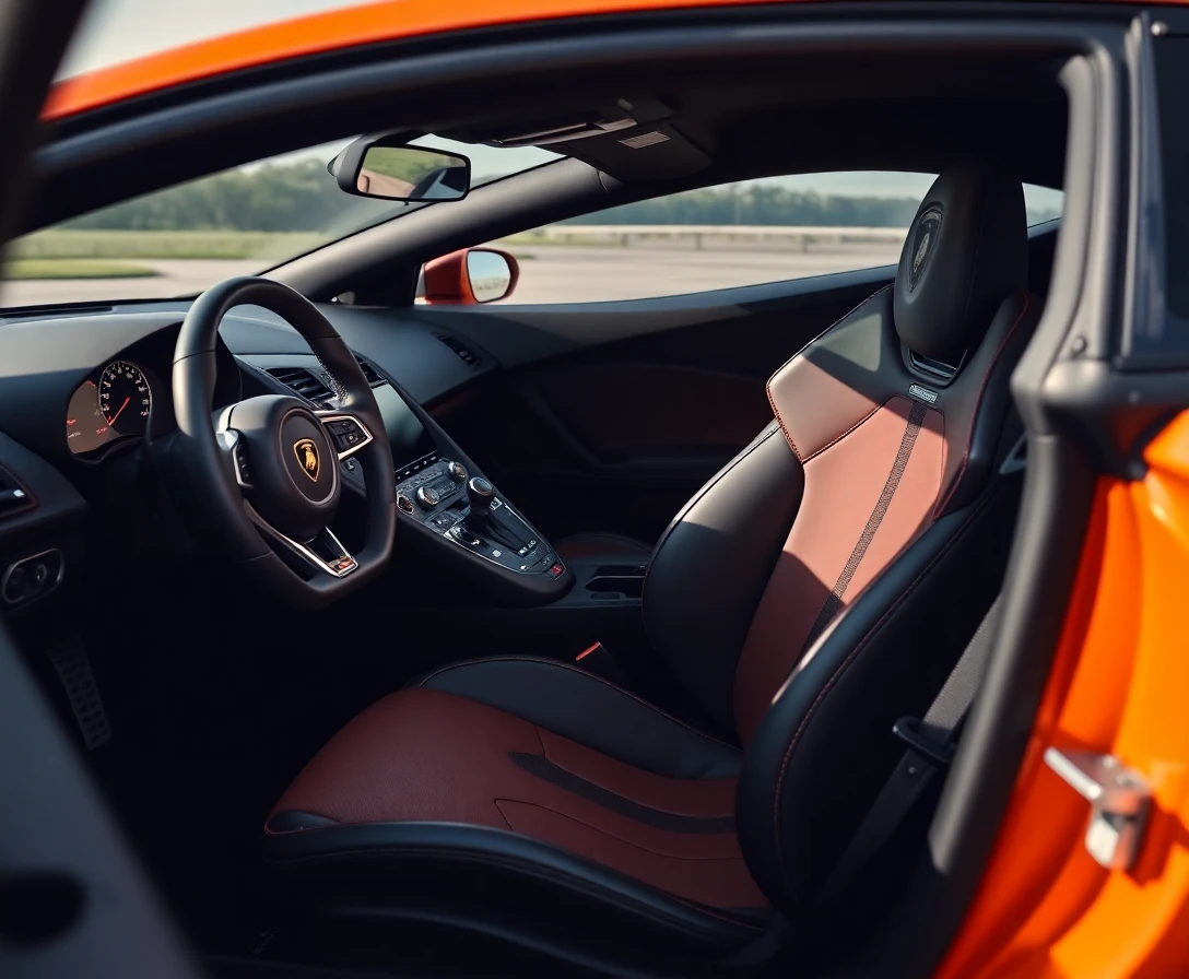 Intérieur de la Lamborghini Aventador